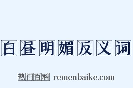 白昼明媚反义词是什么意思的图片
